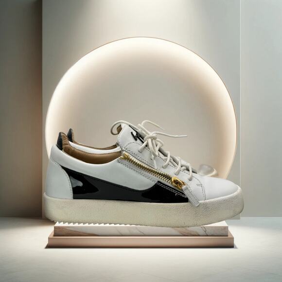 Giuseppe Zanotti Zip-Detail Leather Sneakers EU41 - Picture 2 of 7